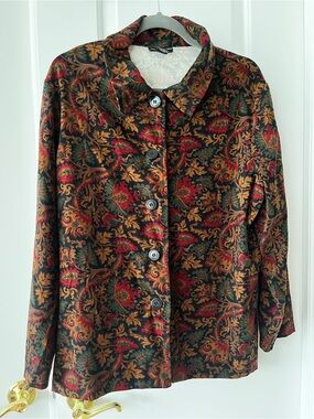 Lifestyle Classics Button Down Autumn Print Blouse